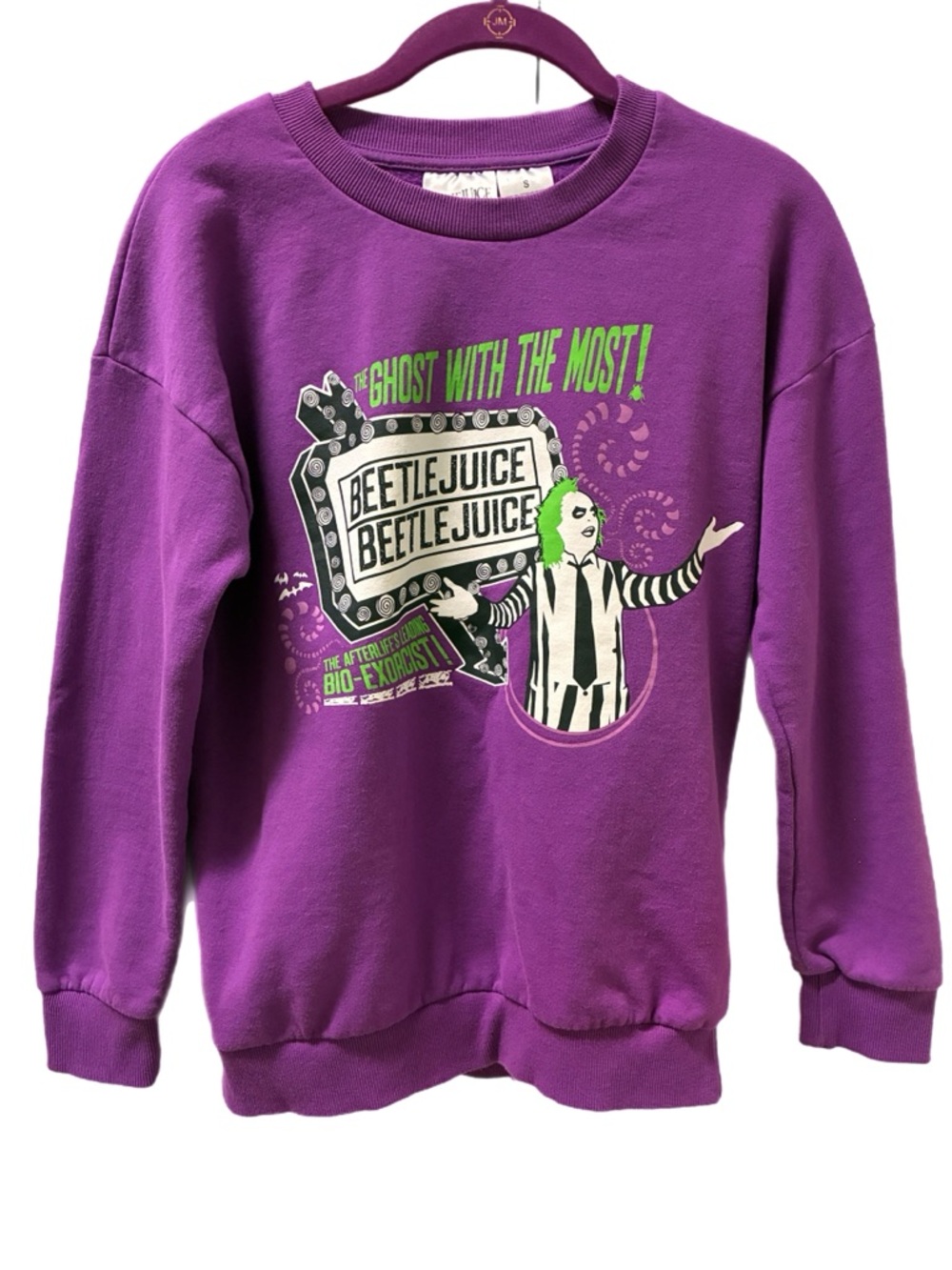 Beetlejuice Graphic Crewneck Sweatshirt - Purple